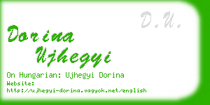 dorina ujhegyi business card